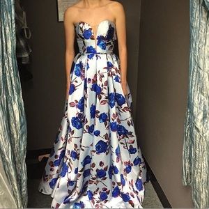 La Femme formal strapless dress